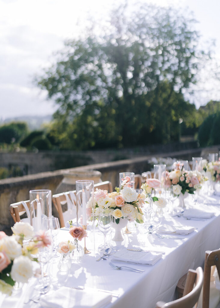 Euridge Manor cotswolds luxury wedding venue welcome meal flowers by Flourish and Grace