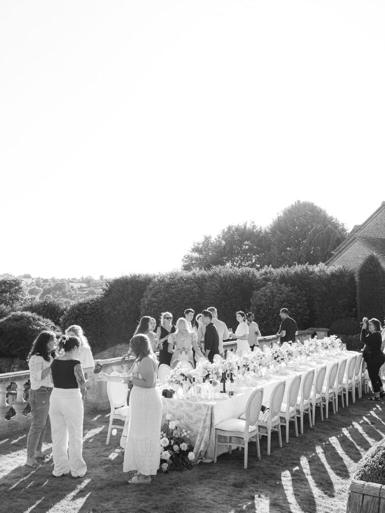 Euridge Manor cotswolds luxury wedding venue welcome meal flowers by Flourish and Grace
