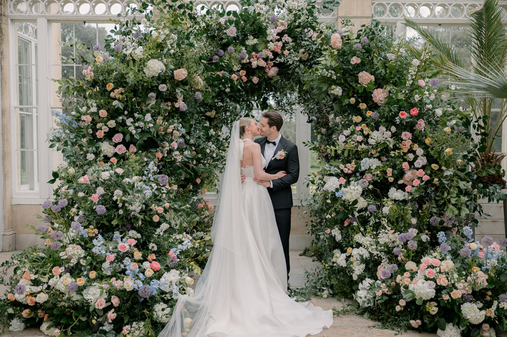 Syon Park wedding ceremony flowers