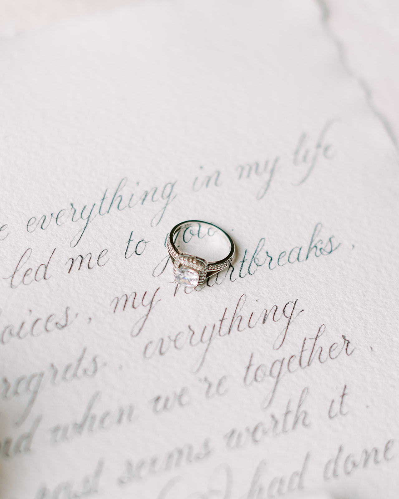 Kelmarsh Hall wedding florist Flourish and Grace with Sophie May Photography engagement ring