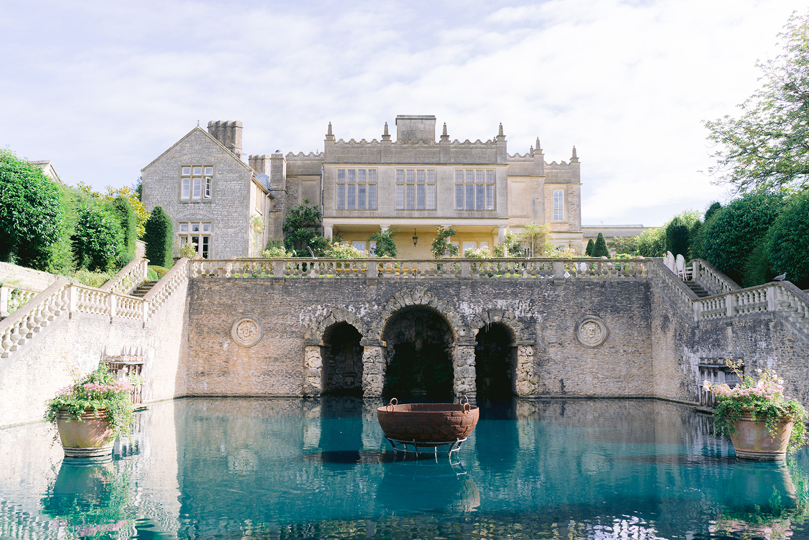 Euridge Manor cotswolds wedding venue boathouse Flourish and Grace luxury florist