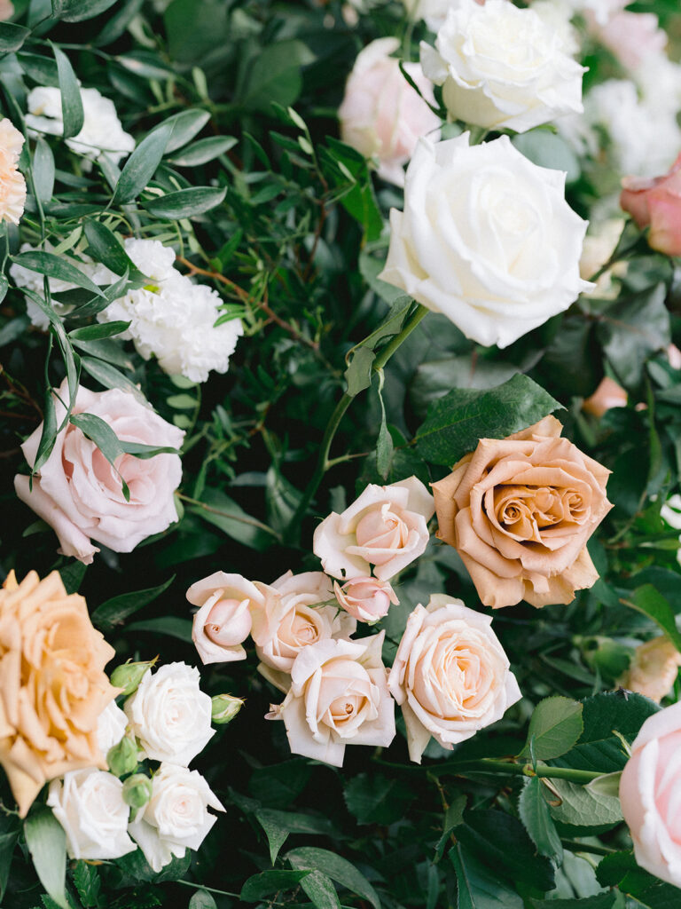 Euridge Manor cotswolds wedding venue ceremony chandelier flowers by Flourish and Grace