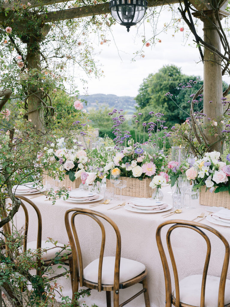 Luxury Cotswolds wedding flowers by Flourish & Grace at Euridge Manor
